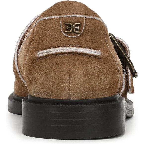 Sam Edelman Womens Light Terra Leather Rounded Toe Ankle Buckle Elaina Loafer - Picture 3 of 6